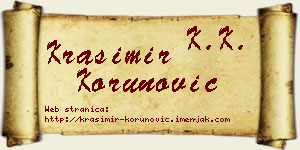 Krasimir Korunović vizit kartica